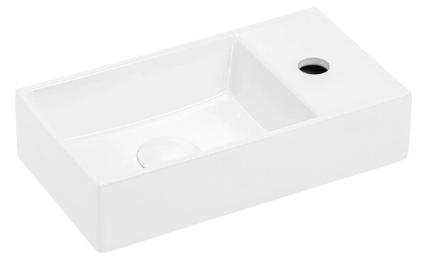 UPTrend Obdélníkové keramické umyvadlo na desku/do nábytku FIKA TR41355, bílá lesk