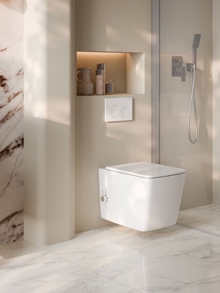 UPTrend Závěsná WC mísa s funkcí bidetu ORION TR2237 včetně Soft-Close sedátka, bílá lesk
