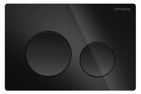UPTrend Ovládací tlačítko pro WC podomítkové moduly YOSEMITE SHINY BLACK UP003‑B18, černá lesk