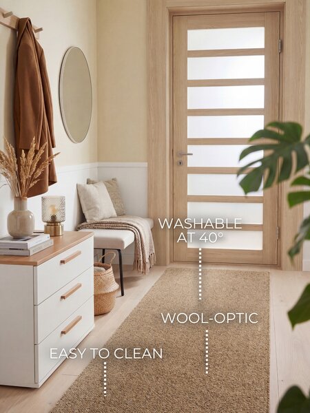 ELLE Decoration, DOPRODEJ: 80x240 cm Běhoun Wolly Ultra 106227 Caramel z kolekce Elle, 80x240, hnědá, ložnice