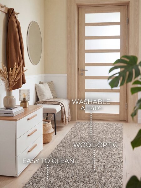 ELLE Decoration, DOPRODEJ: 80x240 cm Běhoun Wolly Ultra 106229 Taupe z kolekce Elle, 80x240, hnědá, ložnice