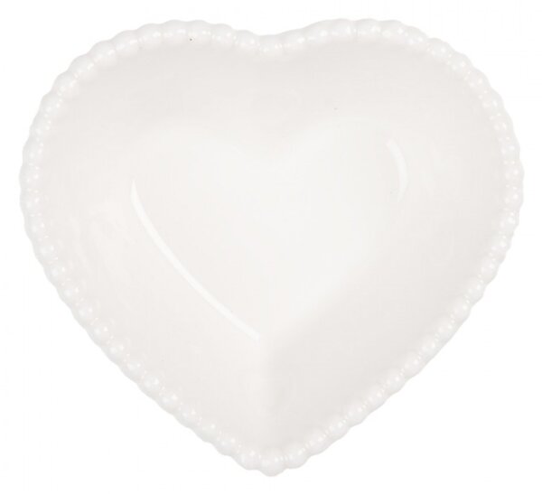 Bílá miska ve tvaru srdce Schatje M – 75 ml