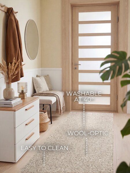 ELLE Decoration, Běhoun Wolly Ultra 106230 Dark Cream z kolekce Elle, 80x240, béžová, ložnice