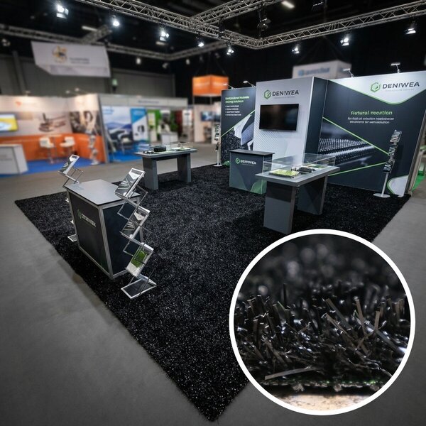 Europe Grass, Umělá tráva PartyGrass Black, na míru, šíře 4m, černá