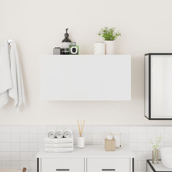 Koupelnová nástěnná skříňka bílá 80x25x40 cm kompozitní dřevo