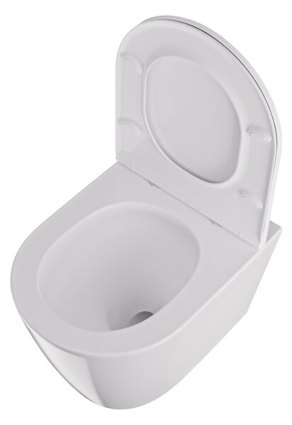 UPTrend Závěsný WC komplet bez příruby AMARO VORTEX TR2217R včetně Soft-Close sedátka, bílá lesk