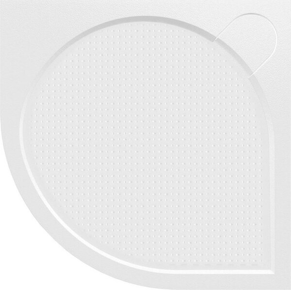 Gelco ARCA sprchová vanička z litého mramoru, čtvrtkruh, 80x80x3 cm, R550 PA558