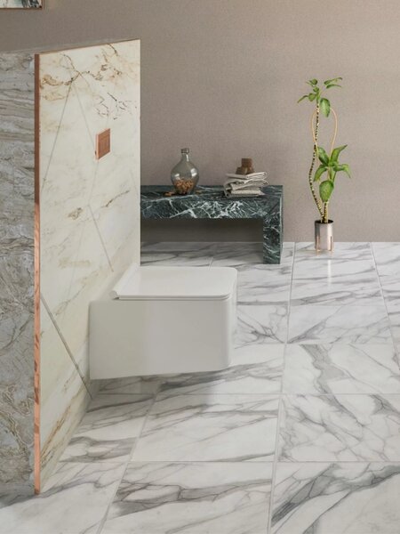 UPTrend Závěsný WC komplet bez příruby ACCORD TR2122D včetně Soft-Close sedátka, bílá lesk
