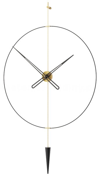 Mclocks Designové nástěnné hodiny PP801 Pendulum Plus antique gold-black 80cm