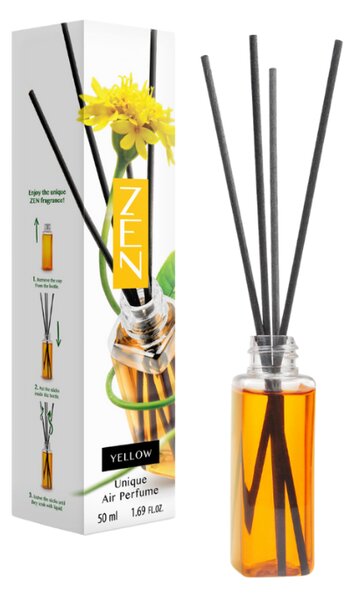 Tyčinkový aroma difuzér ZEN YELLOW 50 ml