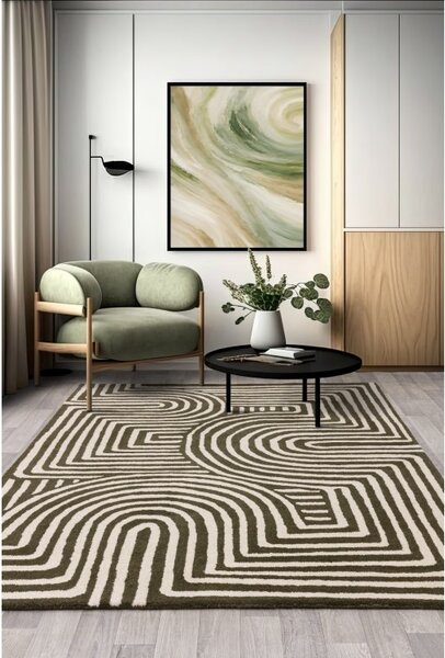 Tribeca Design Kusový koberec Jigsaw Curve Forest Rozměry: 120x170 cm