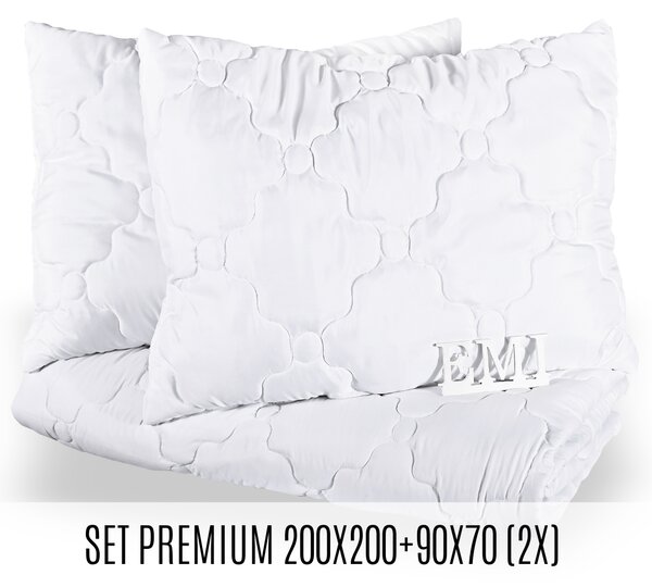 Set manželské přikrývky a polštářů Premium 200x200 + 90x70 (2x) EMI