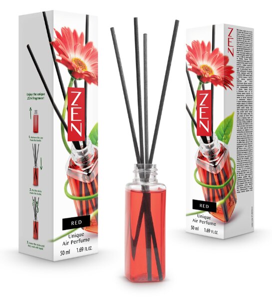 Tyčinkový aroma difuzér ZEN RED 50 ml