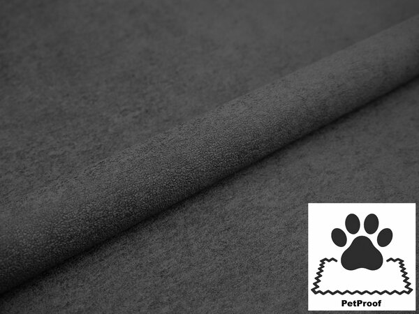 Rozkládací rohová sedačka do L NEJBY WILUNA s úložným prostorem, pravá, látka Freya, šedá/tmavě šedá