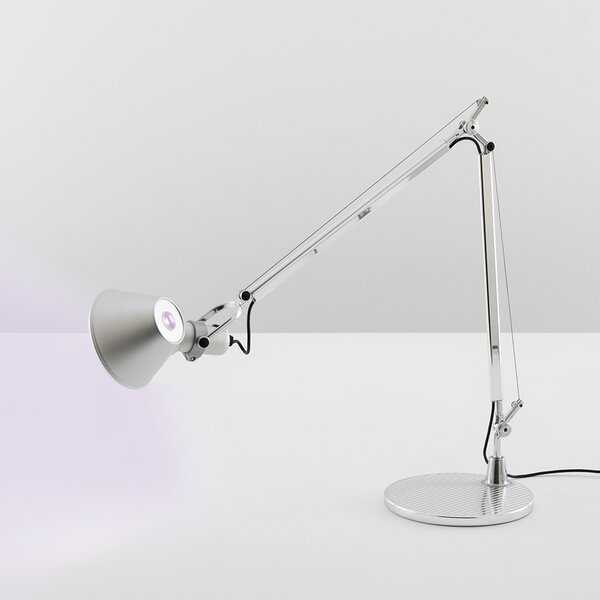 Artemide Designová stolní lampa Tolomeo, 1xE27 Barva: Stříbrná, Podstavec: Hliníková podpěra