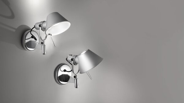 Artemide LED designová nástěnná lampa Tolomeo Faretto, 8W Teplota světla: 2700K - teplá bílá, Varianta: Bez stmívatelného stmívače
