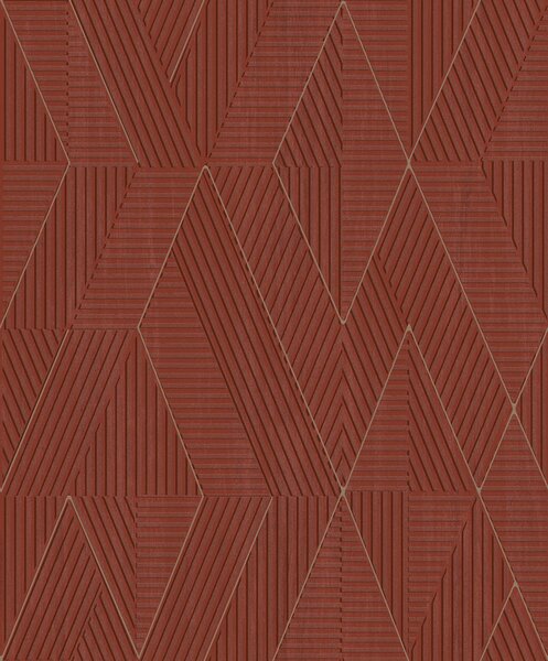 Geometrická vliesová tapeta na zeď, červená, PRI304, The Texture Book, Masureel