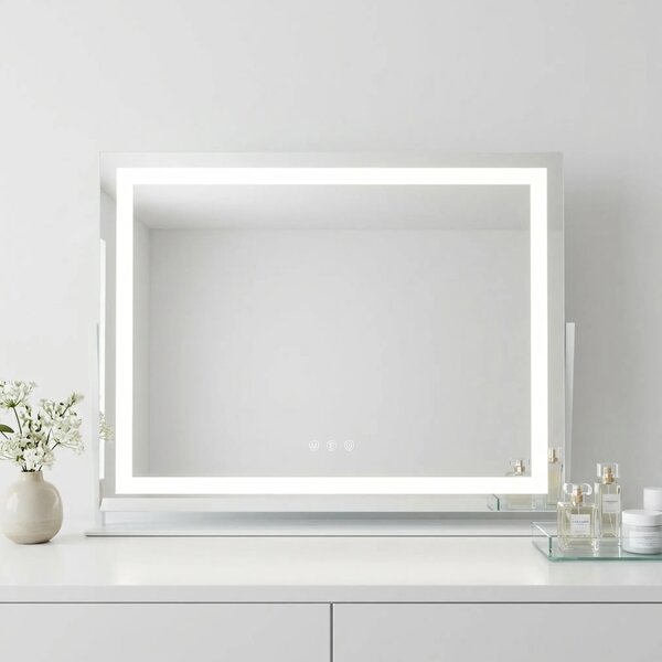 Rea Kosmetické zrcadlo 58x45 cm s regulovatelným LED osvětlením HOM-12017