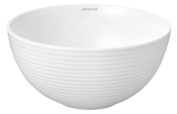 UPTrend Kruhové keramické umyvadlo na desku CLEO S UP4004‑4, bílá lesk