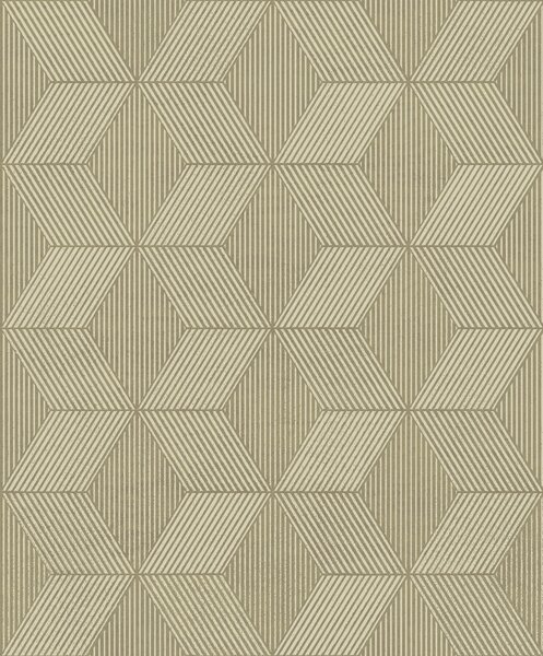 Geometrická vliesová tapeta na zeď, béžovo-zlatá, ORB502, The Texture Book, Masureel