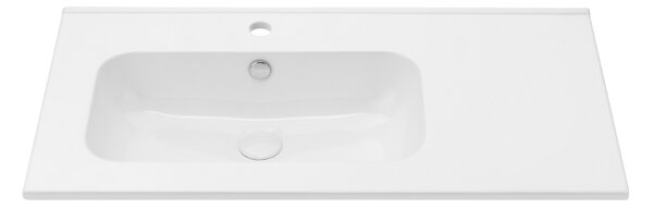 UPTrend Obdélníkové keramické umyvadlo do nábytku/zápustné do desky VENTA 90L UP410-900L, bílá lesk