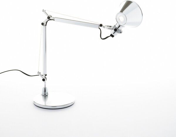 Artemide Designová stolní lampa Tolomeo Micro, 1xE14 Barva: Eloxovaná modrá, Základna: Kruhová hliníková základna