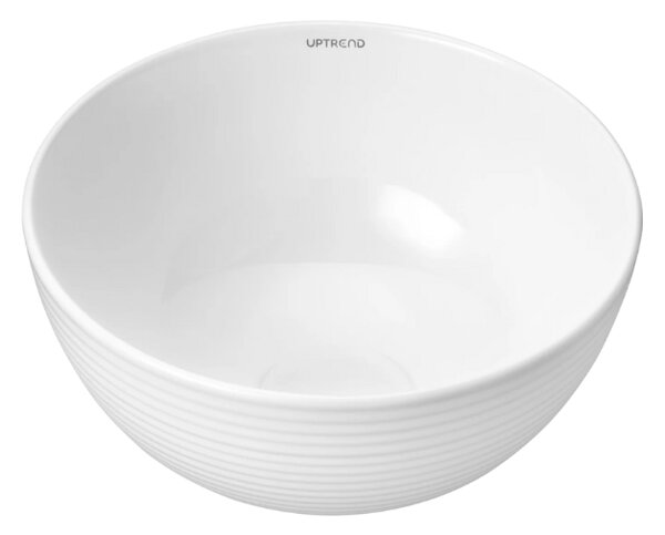 UPTrend Kruhové keramické umyvadlo na desku CLEO S UP4004‑4, bílá lesk