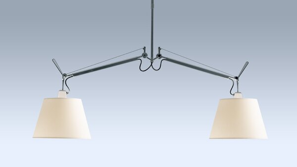 Artemide Designová závěsné svítidlo Tolomeo 2 Braci, 2xE27 Materiál stínidla: Pergamenový papír, Průměr stínidla: 24 cm