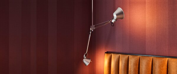Artemide Designová stropní zavěšené svítidlo Tolomeo 2 Bracci, 2xE27