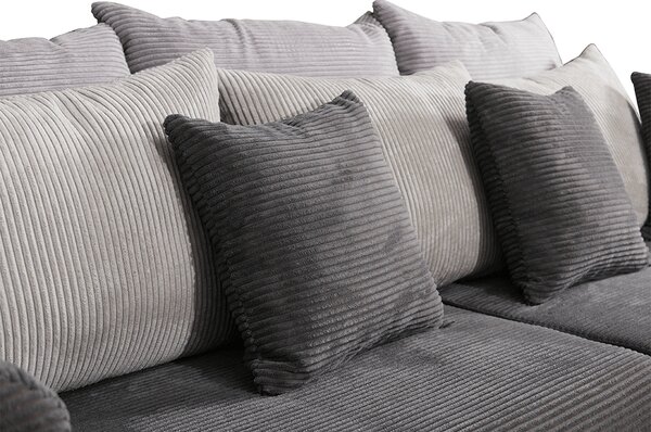 KONDELA Extra prostorná pohovka, šedá / světle / béžová, GILEN BIG SOFA