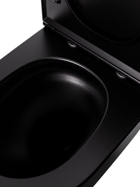 UPTrend Závěsný WC komplet bez příruby AMARO VORTEX TR2217R‑U18 včetně Soft-Close sedátka, černá mat