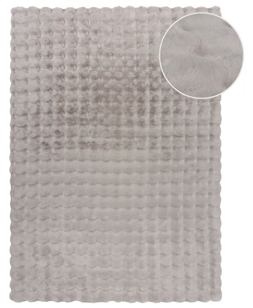 Flair Rugs, Kusový koberec Waffle Faux Fur Grey, 180x290, šedá, ložnice