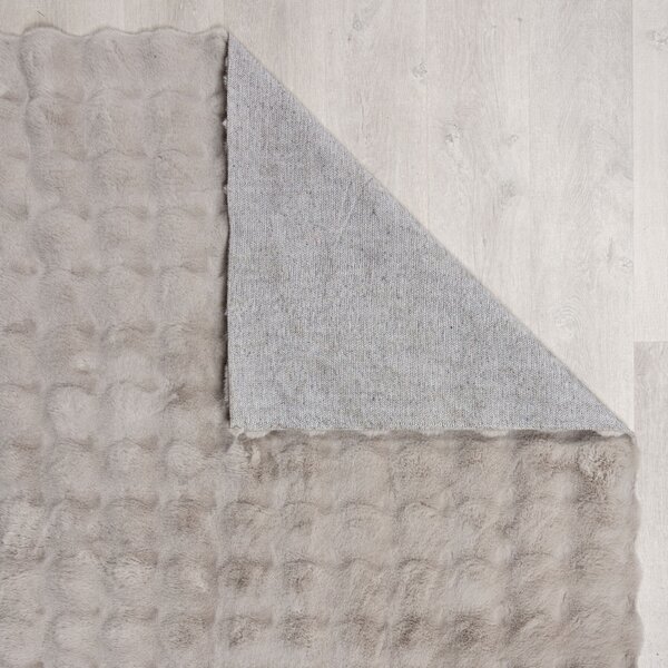 Flair Rugs, Kusový koberec Waffle Faux Fur Grey, 180x290, šedá, ložnice