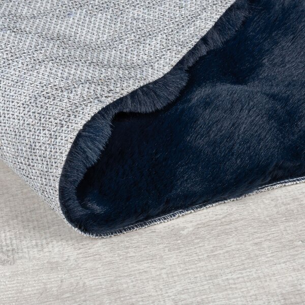 Flair Rugs, Kusový koberec Waffle Faux Fur Navy, 180x290, modrá, ložnice