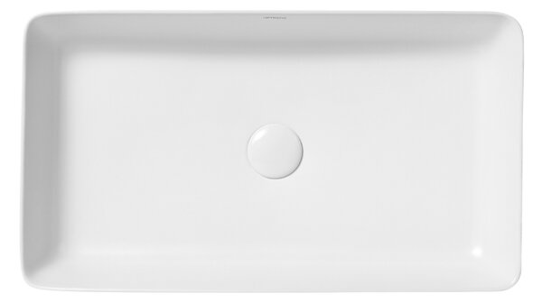 UPTrend Obdélníkové keramické umyvadlo na desku ATHENA MATT WHITE TR41206‑U20, bílá mat