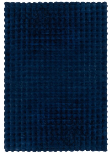 Flair Rugs, Kusový koberec Waffle Faux Fur Navy, 180x290, modrá, ložnice