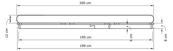 MarLiving Rozkládací futonová pohovka LAYTI 02 140 cm z masivu/hnědá