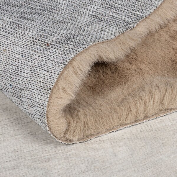 Flair Rugs, Kusový koberec Waffle Faux Fur Taupe, 180x290, hnědá, ložnice