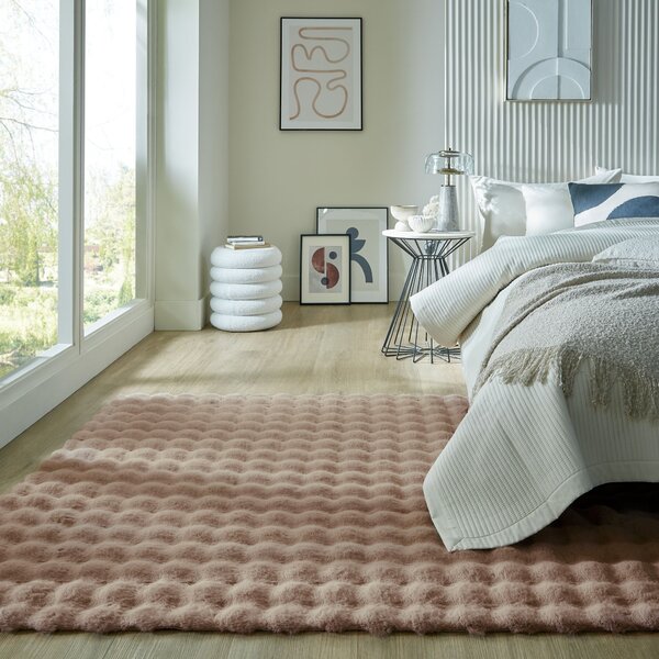 Flair Rugs, Kusový koberec Waffle Faux Fur Taupe, 180x290, hnědá, ložnice