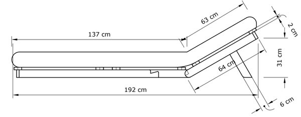 MarLiving Rozkládací futonová pohovka LAYTI 02 140 cm z masivu/hnědá