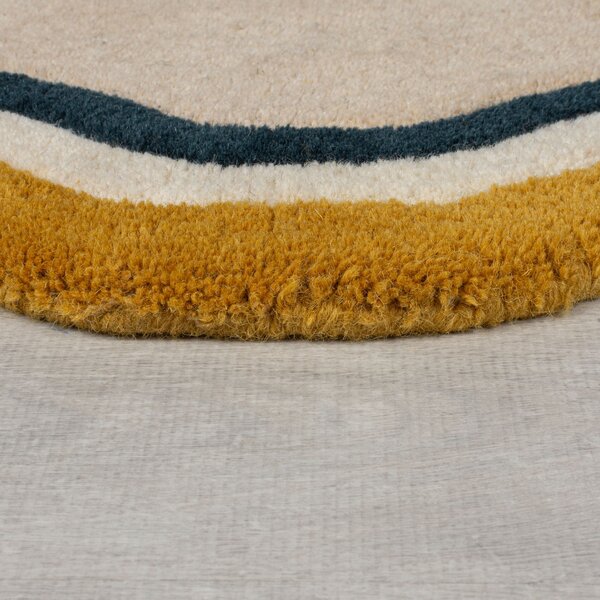 Flair Rugs, Kusový koberec Wool Scallop Leo Border Multi, 120x170, vícebarevná, ložnice