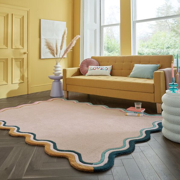 Flair Rugs, Kusový koberec Wool Scallop Leo Border Multi, 120x170, vícebarevná, ložnice