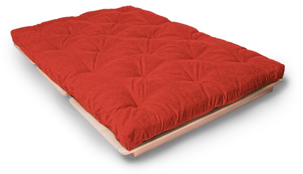 MarLiving Rozkládací futonová pohovka LAYTI 02 140 cm z masivu/červená