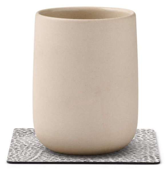 Lind DNA Podložka pod skleničku Square Hippo, white-grey
