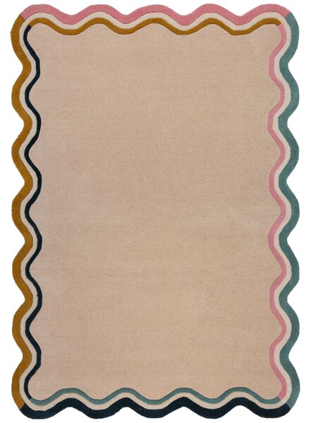 Flair Rugs, Kusový koberec Wool Scallop Leo Border Multi, 120x170, vícebarevná, ložnice
