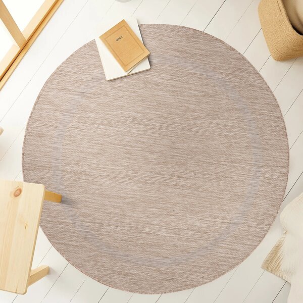 Ayyildiz, Kusový koberec Relax 4311 Beige kruh, 120x120 (průměr) kruh, béžová, chodba / předsíň