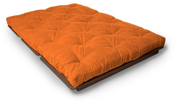 MarLiving Rozkládací futonová pohovka LAYTI 03 140 cm z masivu/oranžová