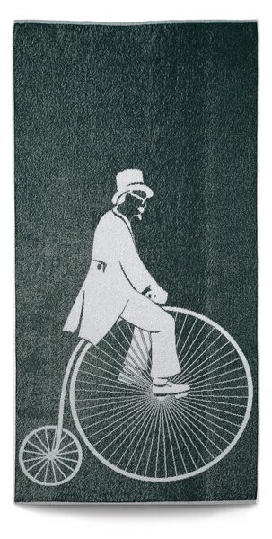 Ručník Veba ZARA Gentelman na velocipedu tmavá zelená Velikost: 55x100 cm