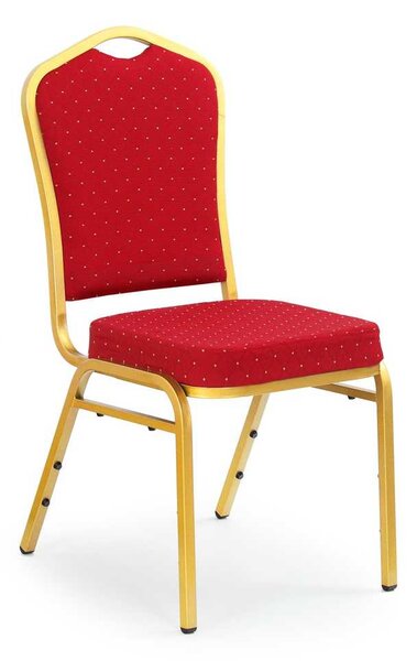 Jídelní židle Rylee, červená / zlatá