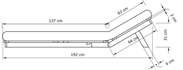 MarLiving Rozkládací futonové křeslo LAYTI 03 90 cm z masivu/červené